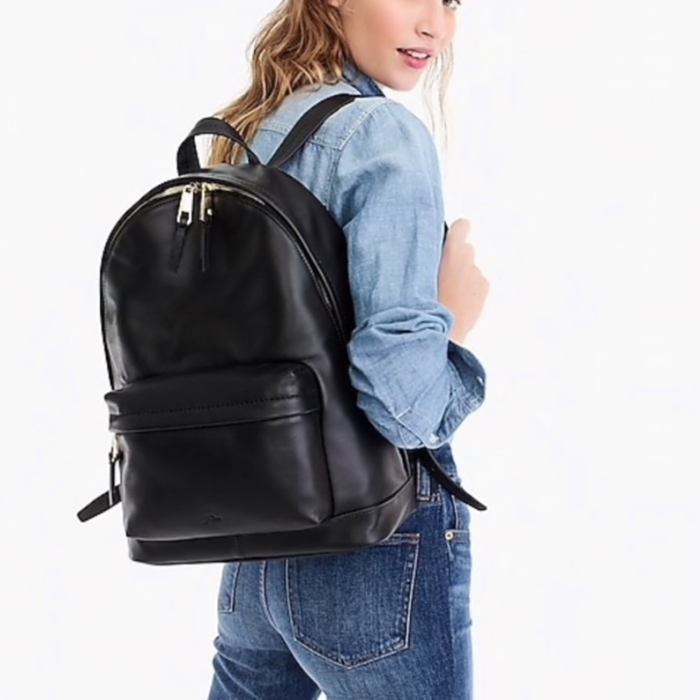 NWT J. Crew Harper Backpack in Italian Leather